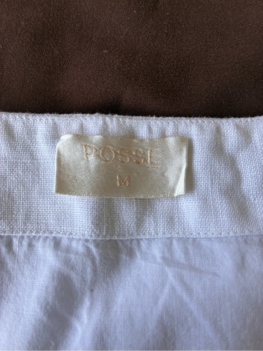 POSSE Alice Square Neck Linen Mini Dress Ivory White Size Medium - Picture 3 of 8